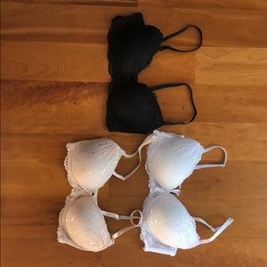 3 Pack Push Up Lace Bras